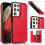 Samsung Galaxy S21 Ultra PU leather case Rose red 1