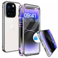 Magnetic Double-Case for iPhone 14 Pro Max Silver