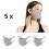 Mouth Guard Face Mask Washable Grey 5-Pack 1