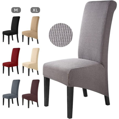 Dining Chair Covers Jacquard Stretch Removable Washable 1