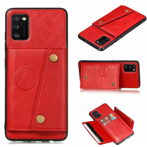 Samsung Galaxy A41 case with card holder red