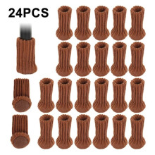 Knitted Chair Leg Socks Furniture Feet Covers 24pcs