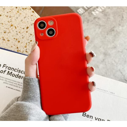 Silicone iPhone case red one size