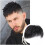Men's short hairpieces natural black wig system 1