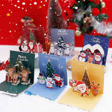 Cartão-presente personalizado com foto de boneco de neve (pacote com 6)