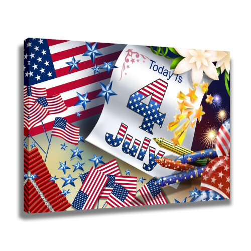 Independence Day Canvas Poster 12x18 inch 1