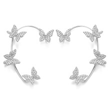 Butterfly Ear Cuffs Silver 1 Pair