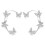 Butterfly Ear Cuffs Silver 1 Pair 1