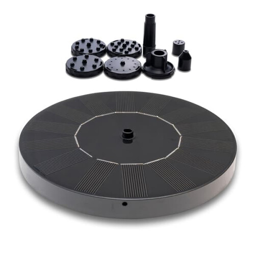 Solar Fountain Black 16 cm 2