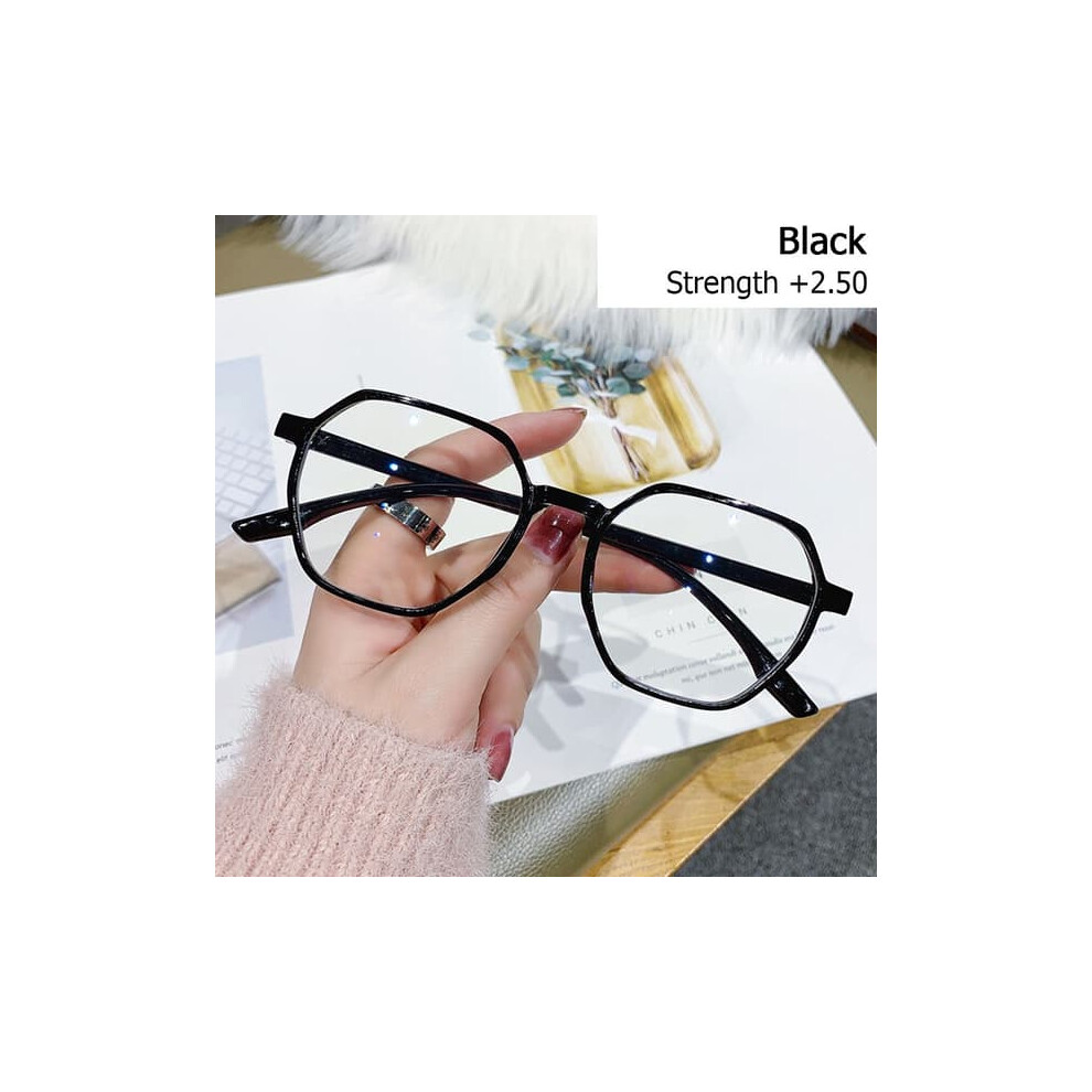 Reading Glasses +2.50 Diopter Black 962029686415