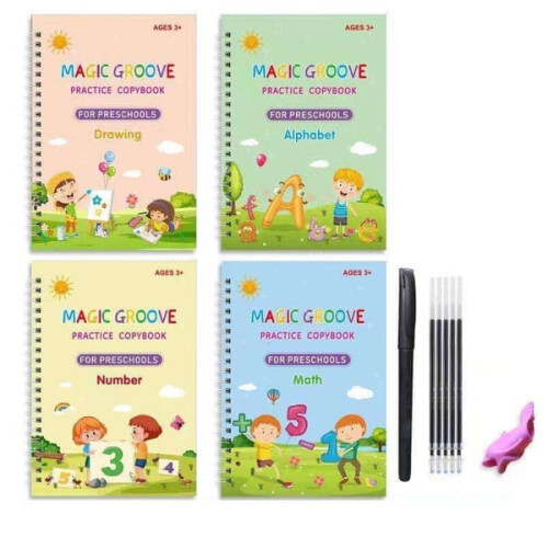 Reusable Writing Practice Book Multicolor Set of 4