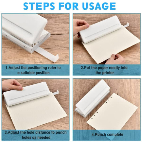Adjustable small hole punch 6-hole 6 sheets 2