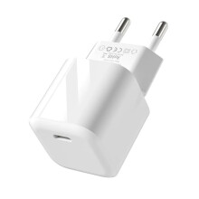Ag luí le luchtaire iPhone - luchtaire tapa - oiriúntóir 20W USB-C Bán 3 phíosa (mini20w)