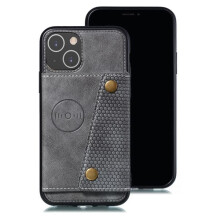 iPhone 13 case with card holder grey