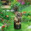 Solar Powered Squirrel Waterfall Fountain with LED Lights 3