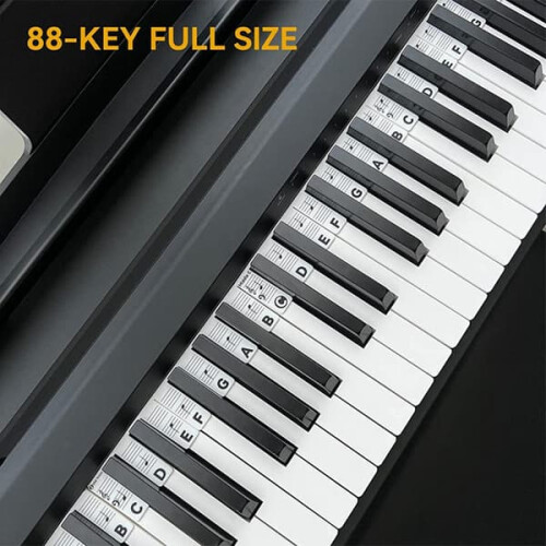Piano keyboard labels removable white 88 keys 2