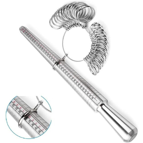 Ring Gauge with Sizes and Stock