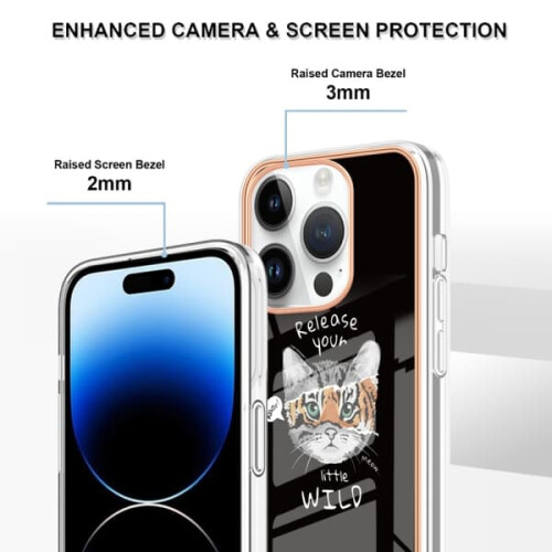 Capa compatível com iPhone 16 Pro com mármore eletrodepositado e design IMD de dupla face com padrão de crescimento natural. 2