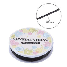 Elastic thread for jewelry making black 10m