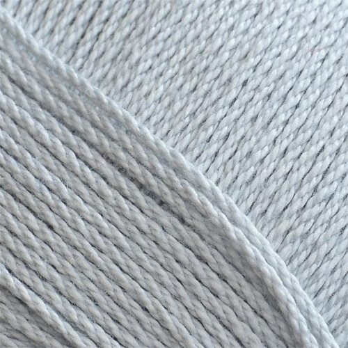 Mercerized Cotton Crochet Yarn Silver Grey One Size