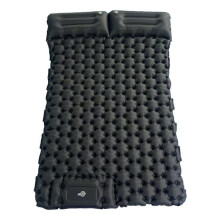 Self-inflating camping mattress black double pad