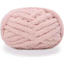 Chenille Yarn for Crocheting Blankets Light Pink 100g