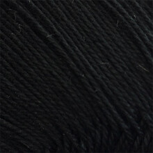 Mercerized Crochet Yarn Black 200g Skein
