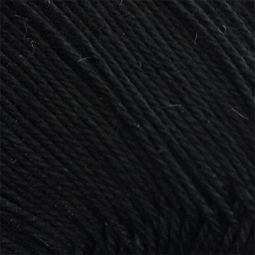 Mercerized Crochet Yarn Black 200g Skein