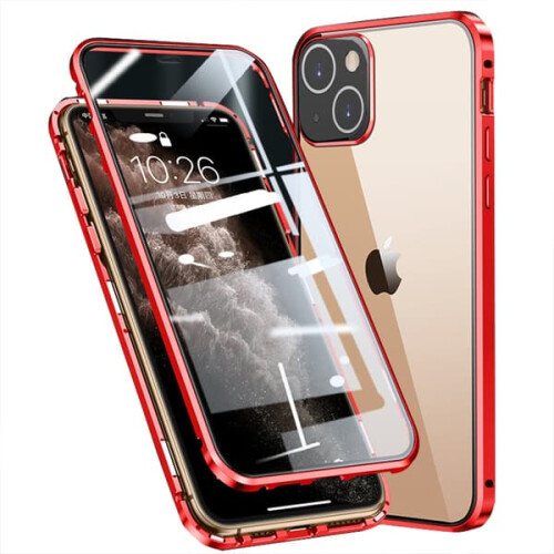 Magnetic Double Case for iPhone 13 Red