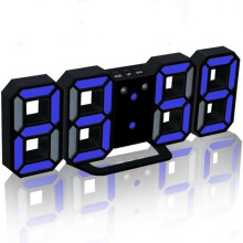 Digital Alarm Clock Black and Blue