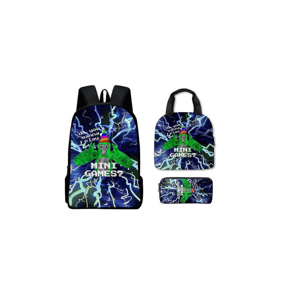 Gorilla Tag backpack set for kids 3 pcs