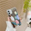 iPhone 13 Pro Max mirror glass with tulip design silver one 1