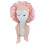 Satin Bonnet for Curly Hair Sleeping Light Pink 1