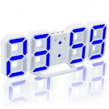 Digital Alarm Clock Blue 1 Piece