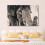Black and White Elephant Head Canvas Poster 20x30cm 8