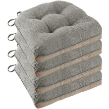 Non-slip dining chair pads light gray 46x43x9cm set of 4