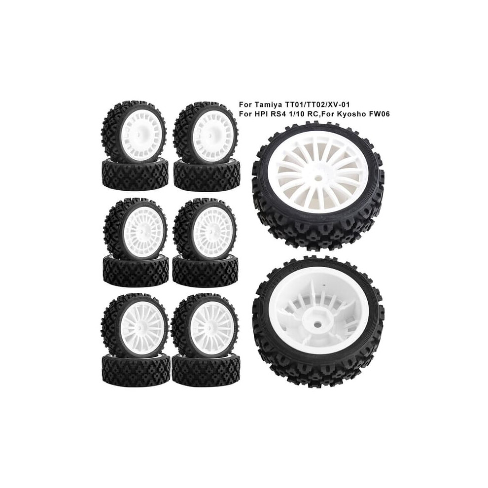 Rc Car Wheel Tires For Tamiya Tt01 Tt02 Xv-01 4 Pcs 962029687368
