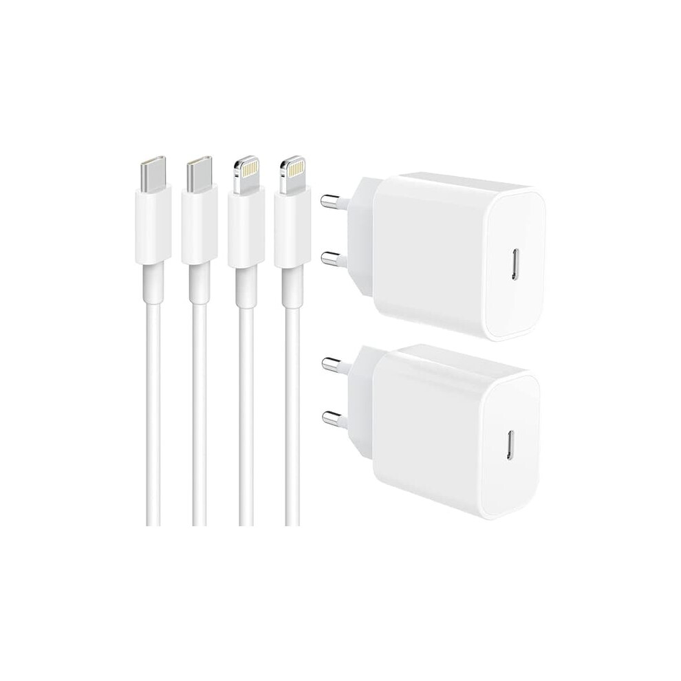 Iphone 20W Usb-C Fast Charger With 2M Lightning Cable 2-Pack 962029687900