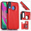 Samsung Galaxy A40 red case with card slot 1