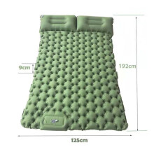 Inflatable Camping Mattress Double Size Olive Green
