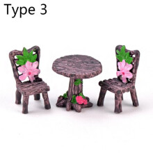 Miniature Table and Chairs Set 3 Pieces