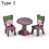 Miniature Table and Chairs Set 3 Pieces 1