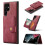 Samsung Galaxy S22 Ultra case with card holder red 1