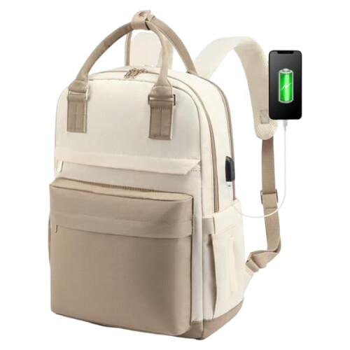 Waterproof Travel Backpack with Shoe Compartment USB Port