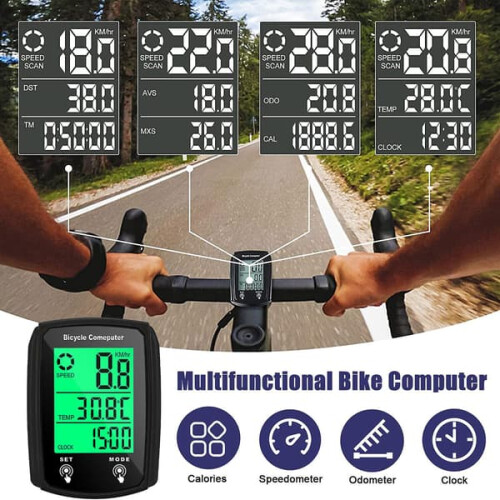 Waterproof Wired Bicycle Computer LCD Speedometer Odometer 2