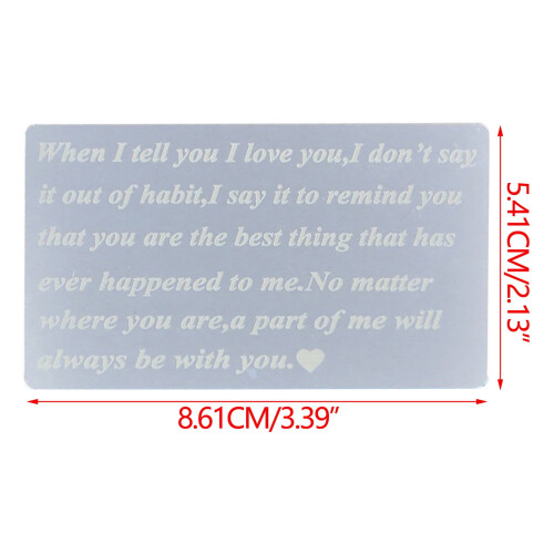 Stainless Steel Wallet Card Insert for Anniversary Wedding 1