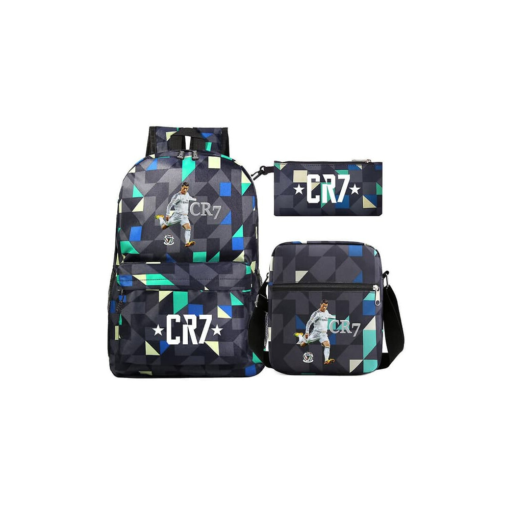Football Ronaldo CR7 Backpack Set for Kids and Adults,