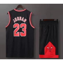 #23Michael Jordan basketbalový dres Bulls, sada pre deti a dospelých, čierna, čierna 30 (155-160 cm)