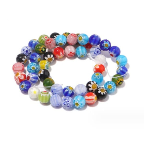 Glass Millefiori Round Beads 144 pcs 1