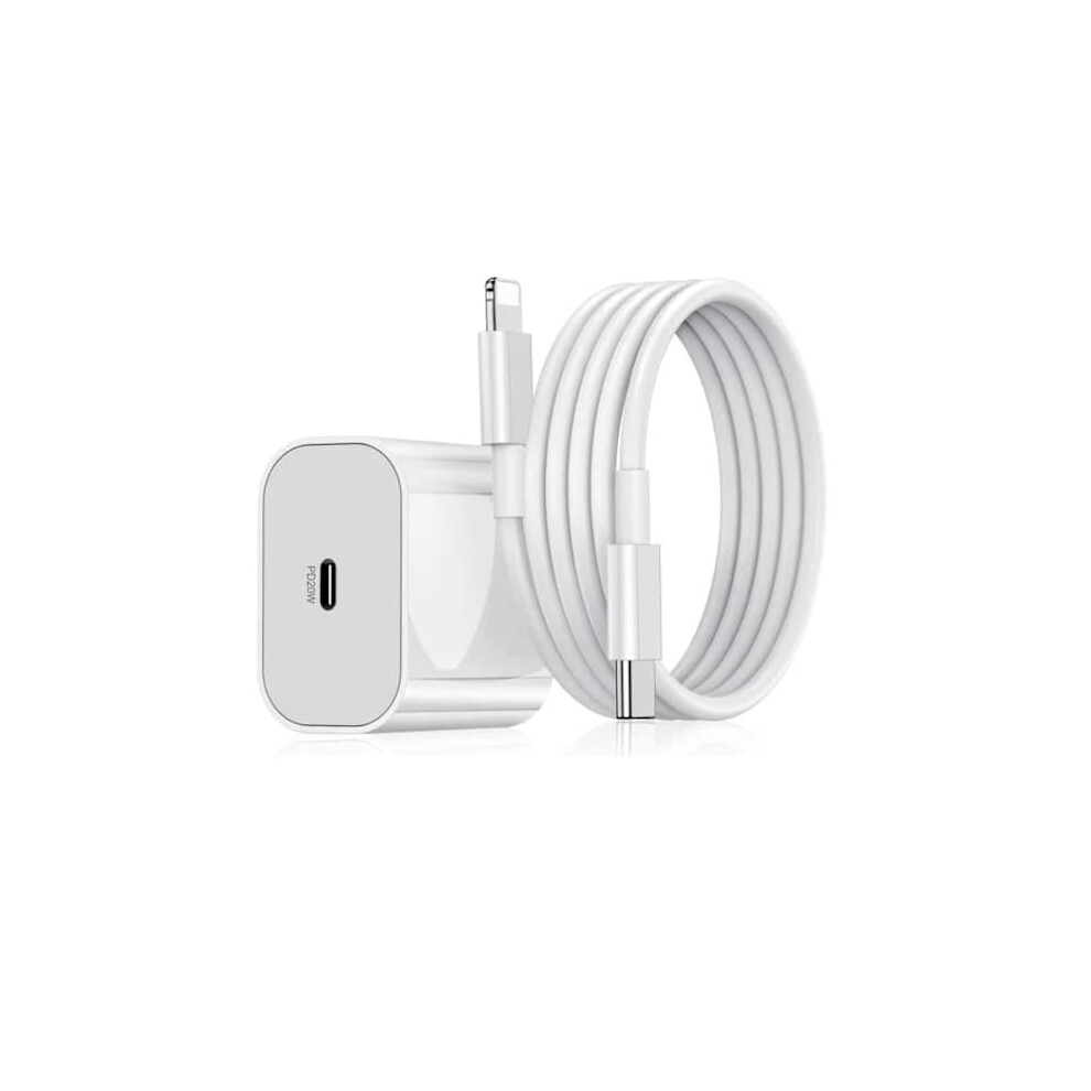 Iphone Fast Charger Usb-C 20W Adapter With 2M Cable White 962029697053
